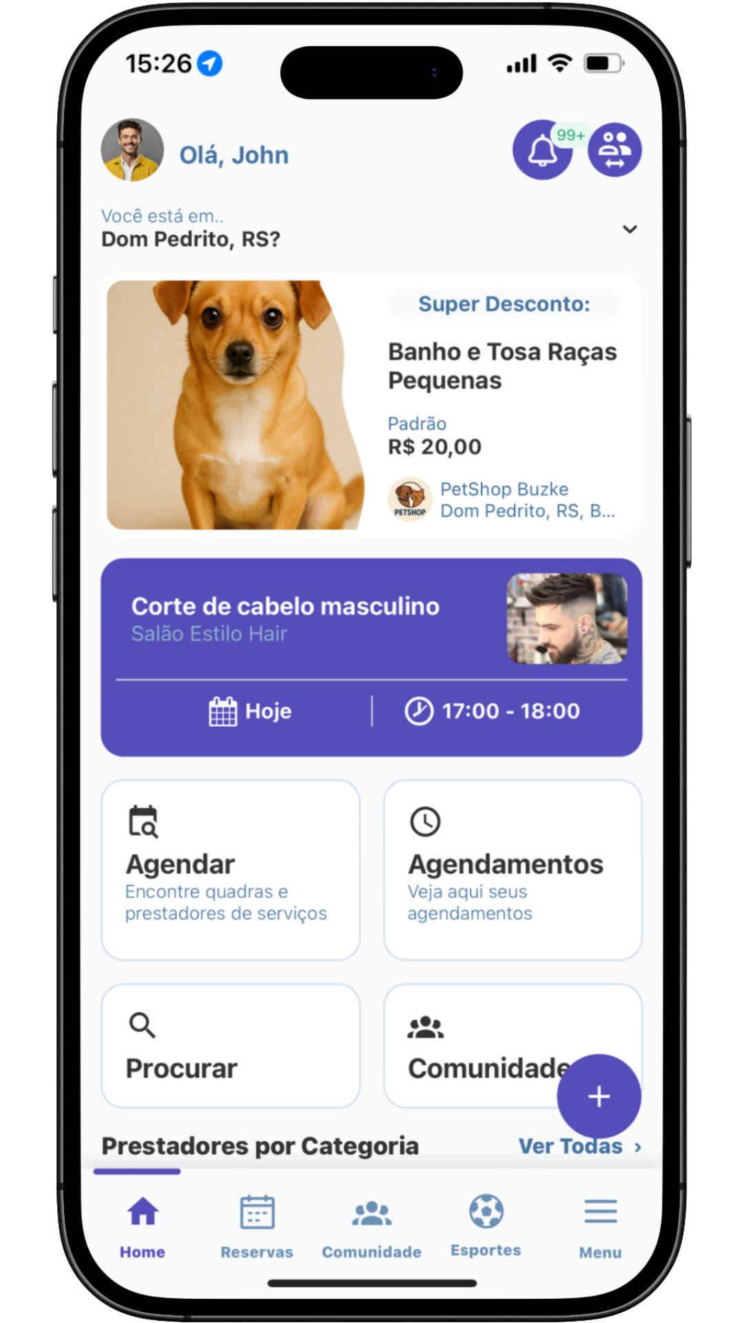 Exemplo de divulgação automática de promoção para clientes